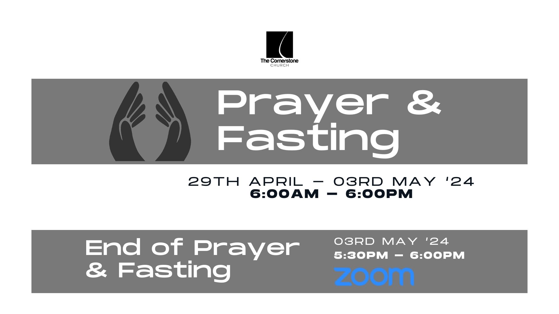 Prayer & Fasting – April 2024