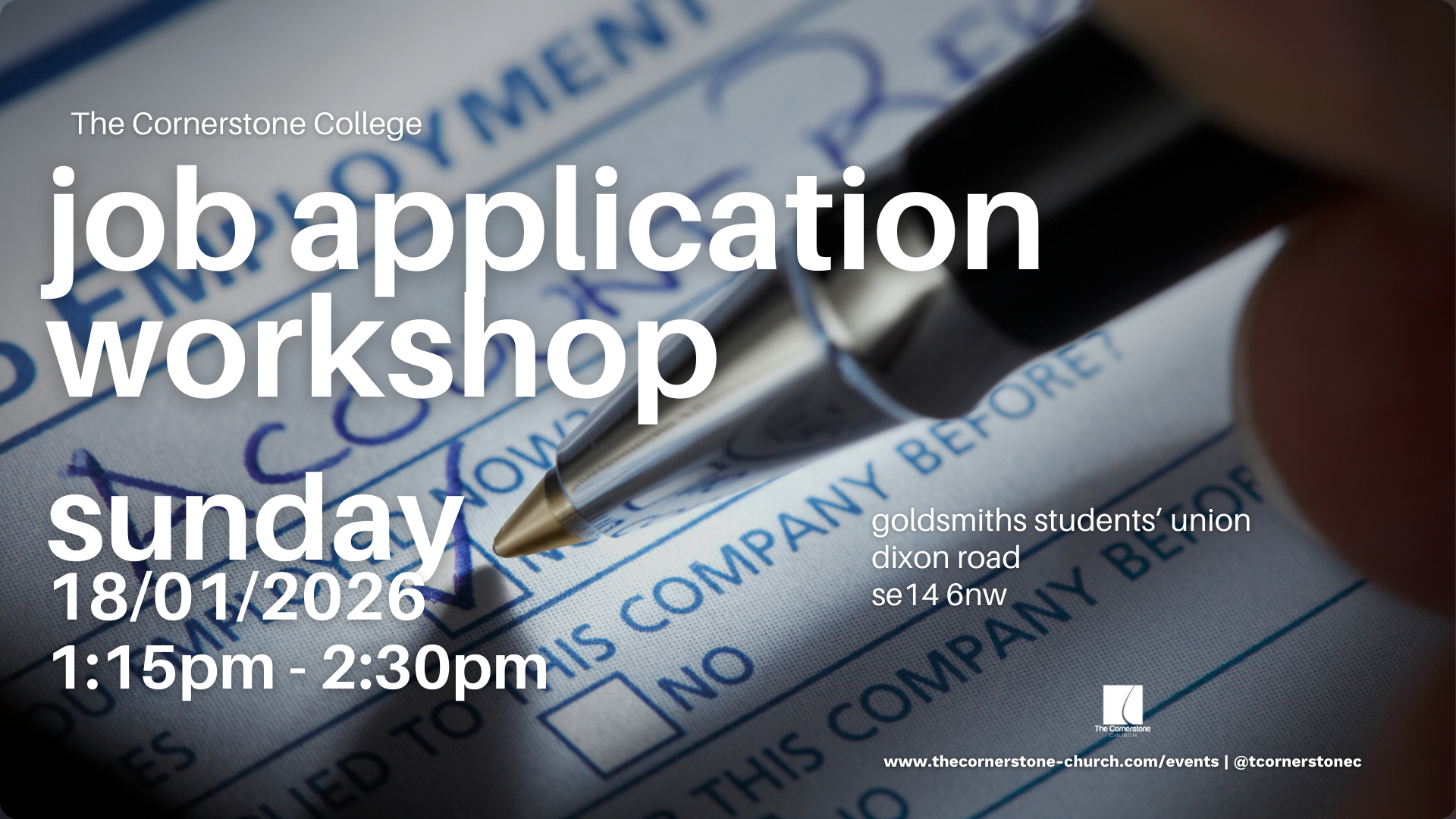 Job Application Workshop | January 2026