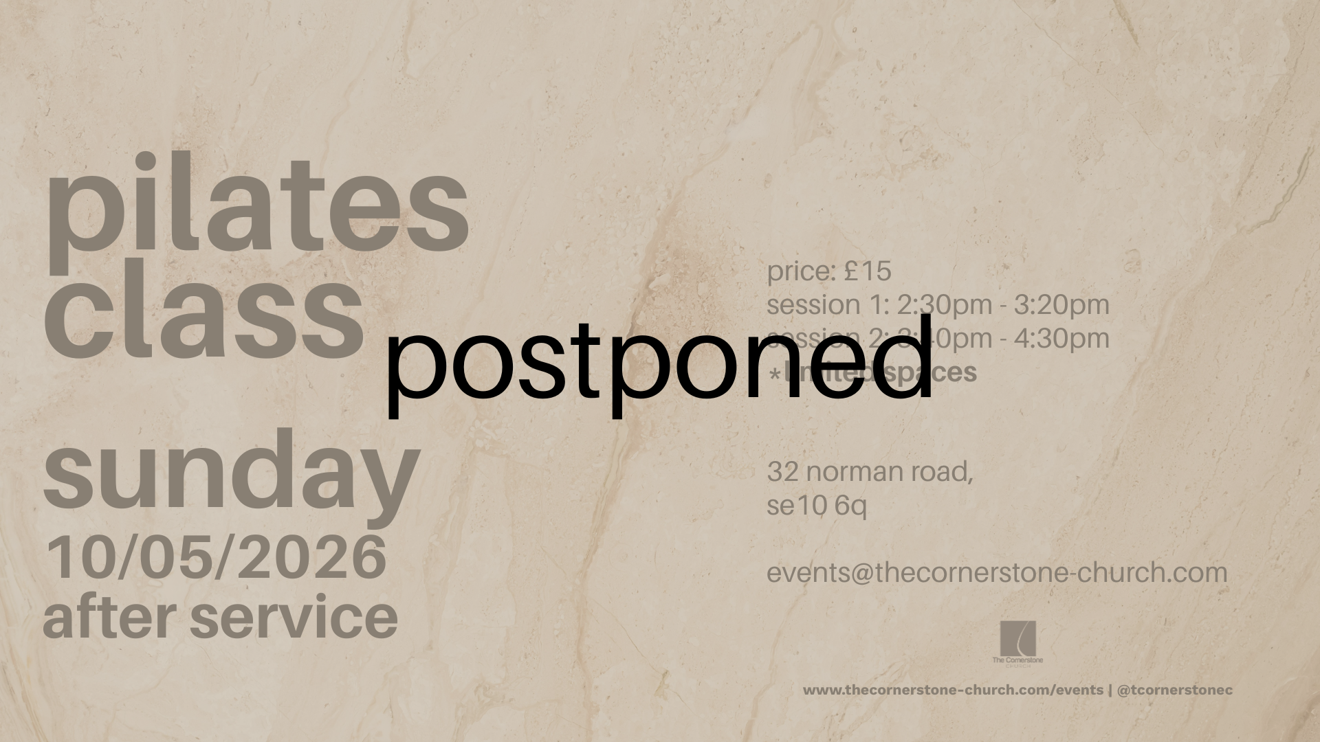 Pilates Class – Postponed
